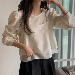 시스루 긴팔 탑 투피스 세트 NM-0276