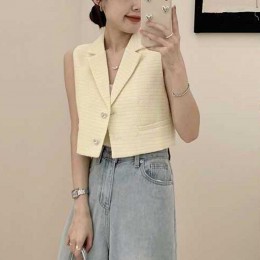 단추 민소매 베스트 NM-0274