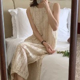 민소매 레이스 나시 원피스 NM-0140