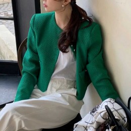 광버튼 포인트 트위드 자켓_NM-0040