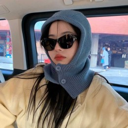 니트 바라클라바 NM-0262_단추