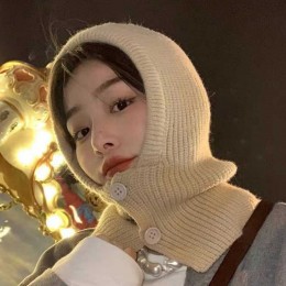 니트 바라클라바 NM-0262_단추