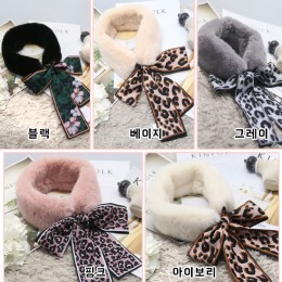 902 리본 퍼목도리