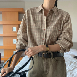 루즈 체크셔츠 남방 긴팔