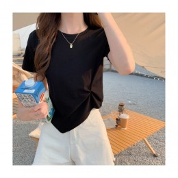 여성 셔링언발란스 라운드반팔티 UC-0109