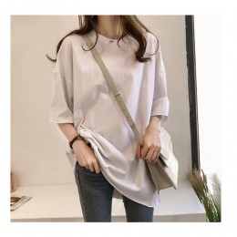 여성 루즈핏 심플 롱 반팔티 UC-0110