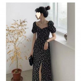 셔링 트임 플라워 롱원피스 UC-0118