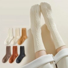 꽈배기 중목양말 6종세트 UC-0169