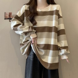 데일리 루즈 스트라이프 맨투맨 UC-0198