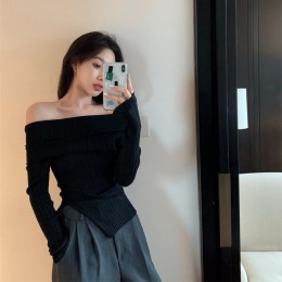 시크라인 골지 오프숄더티 UC-0203
