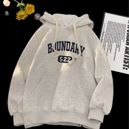 레터링 기모후드 스웨트셔츠 UC-0206