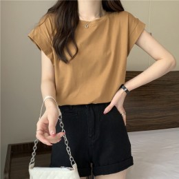 여성 루즈핏 캡소매 반팔티 UC-0223