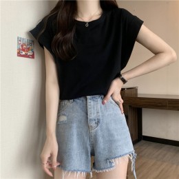 여성 루즈핏 캡소매 반팔티 UC-0223