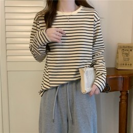 여성 스트라이프 단가라 긴팔티  UC-0224