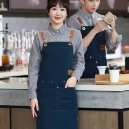 캔버스 가죽끈 카페 공방 앞치마  UC-0237
