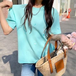 여성 하트 자수 반팔티 URD-007