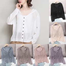 니트 후드 가디건 URD-039