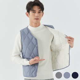 마름모 패턴 털안감 조끼 URD-424