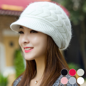 패턴 털안감 니트 짜임 베레모 URD-432