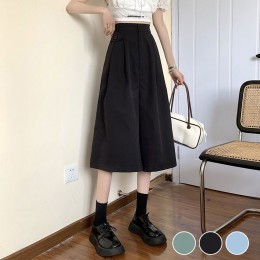 얇은 7부 와이드핏 치마 바지 URD-500