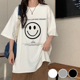 귀여운 스마일 영문 레터링 반팔 티셔츠 URD-509