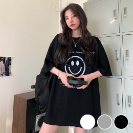 귀여운 스마일 영문 레터링 반팔 티셔츠 URD-509