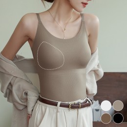 캡 내장형 햄라인 심리스 나시 티셔츠 URD-532