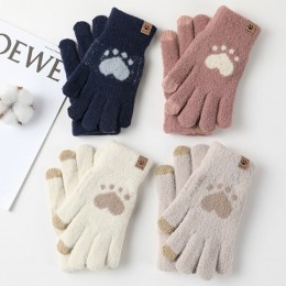 귀여운 냥 발바닥 기모 터치 가능 장갑 URD-493