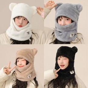 귀 디자인 360도 보들털 앞로고 워머 URD-495