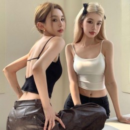 백리스 브라탑 끈나시 뒷트임 캡내장 슬리브리스 URD-548