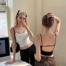 백리스 브라탑 끈나시 뒷트임 캡내장 슬리브리스 URD-548