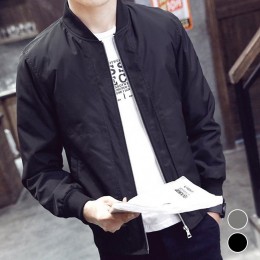 깔끔 디자인 얇은 남자 블루종 점퍼 URD-106