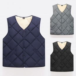 마름모 안감털 남성 방한조끼 URD-154