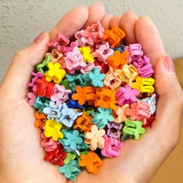 미니 사이즈 다양한 색 모양 헤어 집게핀 50개 세트 URD-212