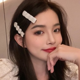 하트 스퀘어 자개 집게핀 URD-214