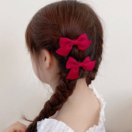 다양한 색상리본 헤어 집게핀 URD-218