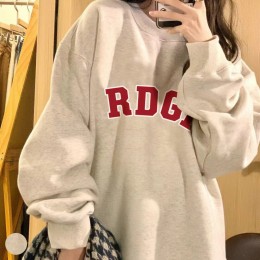 넉넉한 오버핏 영문 레터링 얇은 긴팔티 URD-239