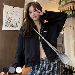 투웨이 집업 살짝 크롭 긴팔점퍼 URD-240