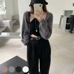 부드럽고 살짝 두툼 소재 볼레노 가디건 URD-241