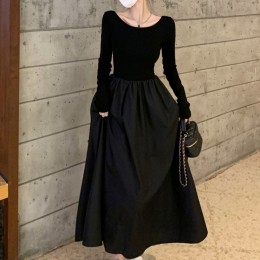 여리여리 신축성 좋은 상의 A라인 원피스 URD-256