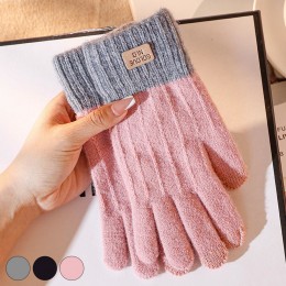 예쁜 배색 밴딩 꼬임 라인 터치 장갑 URD-273