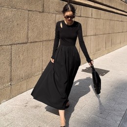 페이크 2중 펀칭 A라인 원피스 URD-279