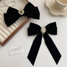 리본핀 리본끈핀 벨벳 머리핀 URD-301