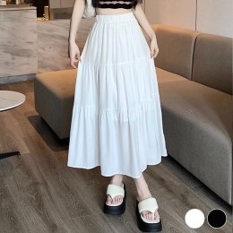 주름 A라인 허리밴딩 스커트 URD-324