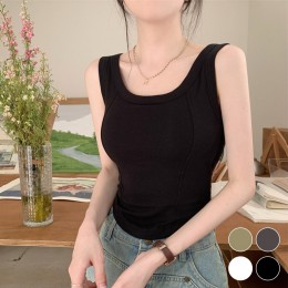 캡 일체형 밑단 U라인 러닝탑 URD-333