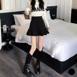 투단추 물결라인 속바지 스커트 URD-338