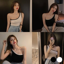 숄더 언발 배색 이너 나시티 URD-351