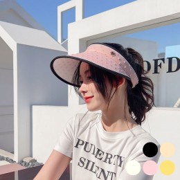 큐빅 브로치 패턴 썬캡 URD-375