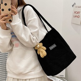 코듀로이 패션 숄더백 URK-045