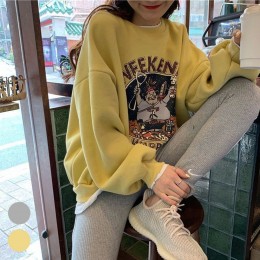 얇은 기모 여성 맨투맨티셔츠 URK-062